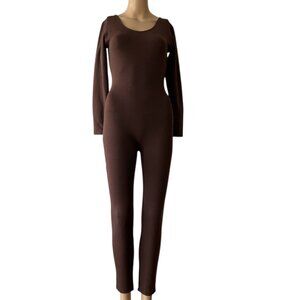 Vintage Jumping Joy Size L Brown Performance Jumpsuit NWT